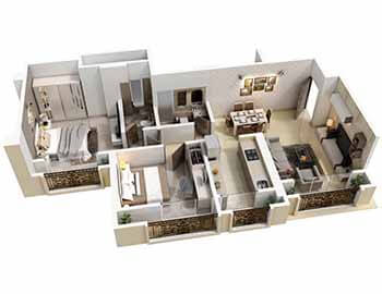 Florence 2BHK 3D 